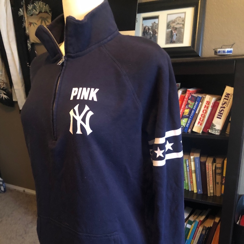 PINK 3/4 zip baseball pullover